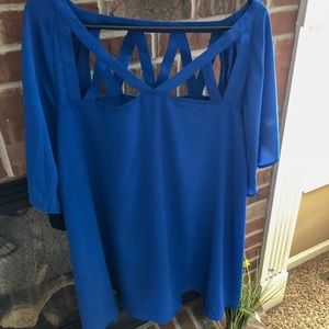 Plus Size Blue Blouse